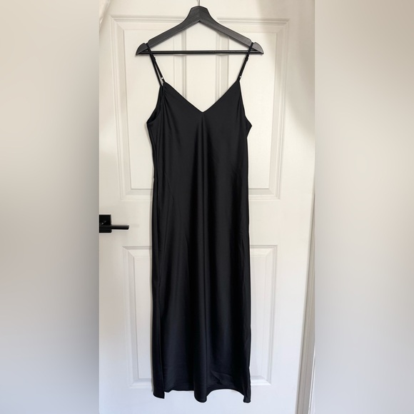 A New Day Black Slip Maxi Dress Spaghetti Strap - Picture 9 of 9